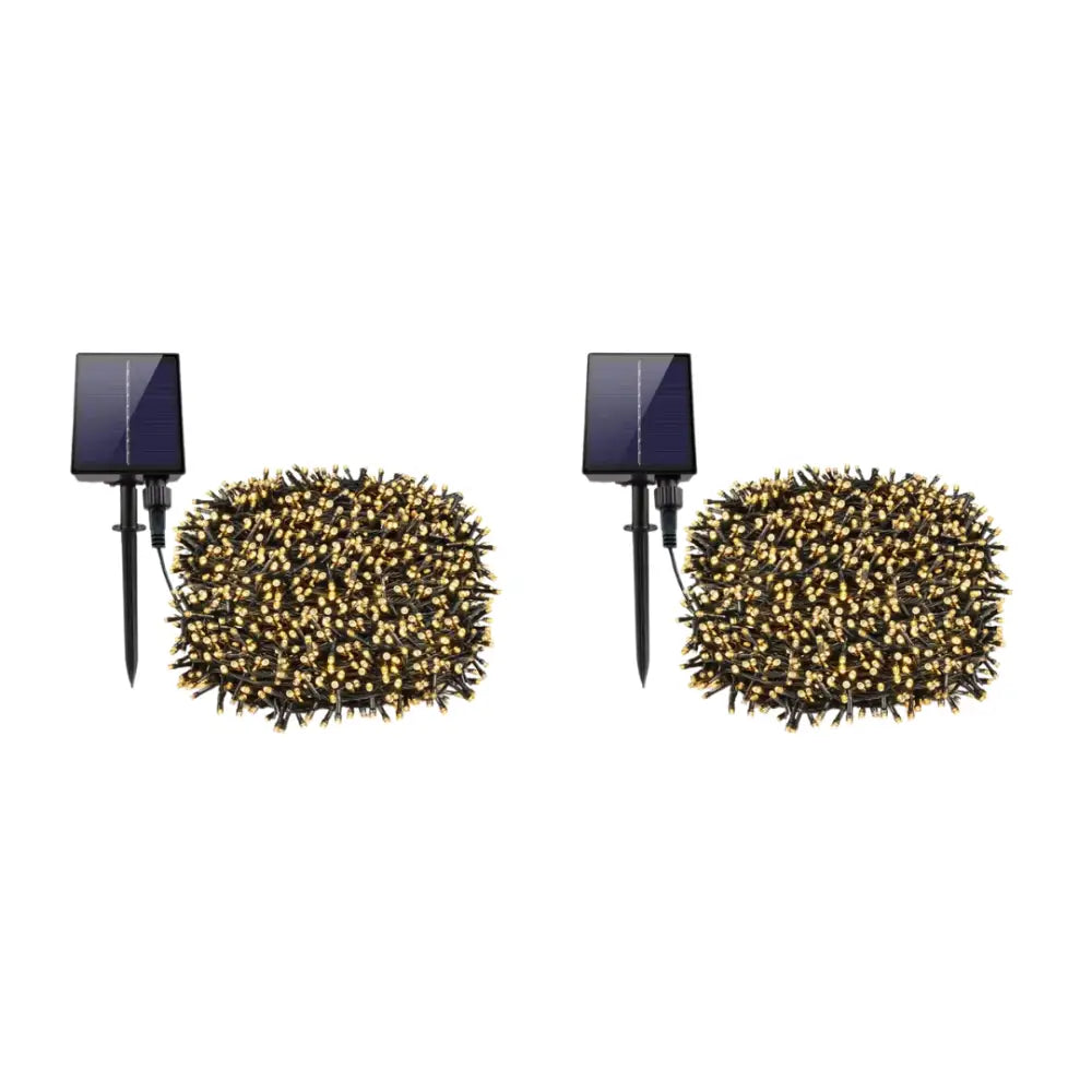 Decoratiune cu Incarcare Solara 50 metri 500 led - Diverse Culori - Alb Cald / 99.98 lei/ buc🔥Oferta pentru 2 bucati! 🔥