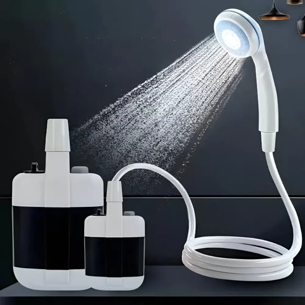 Dus Portabil cu Incarcare USB pentru Camping cu Robinet Incorporat pentru Interior/Exterior