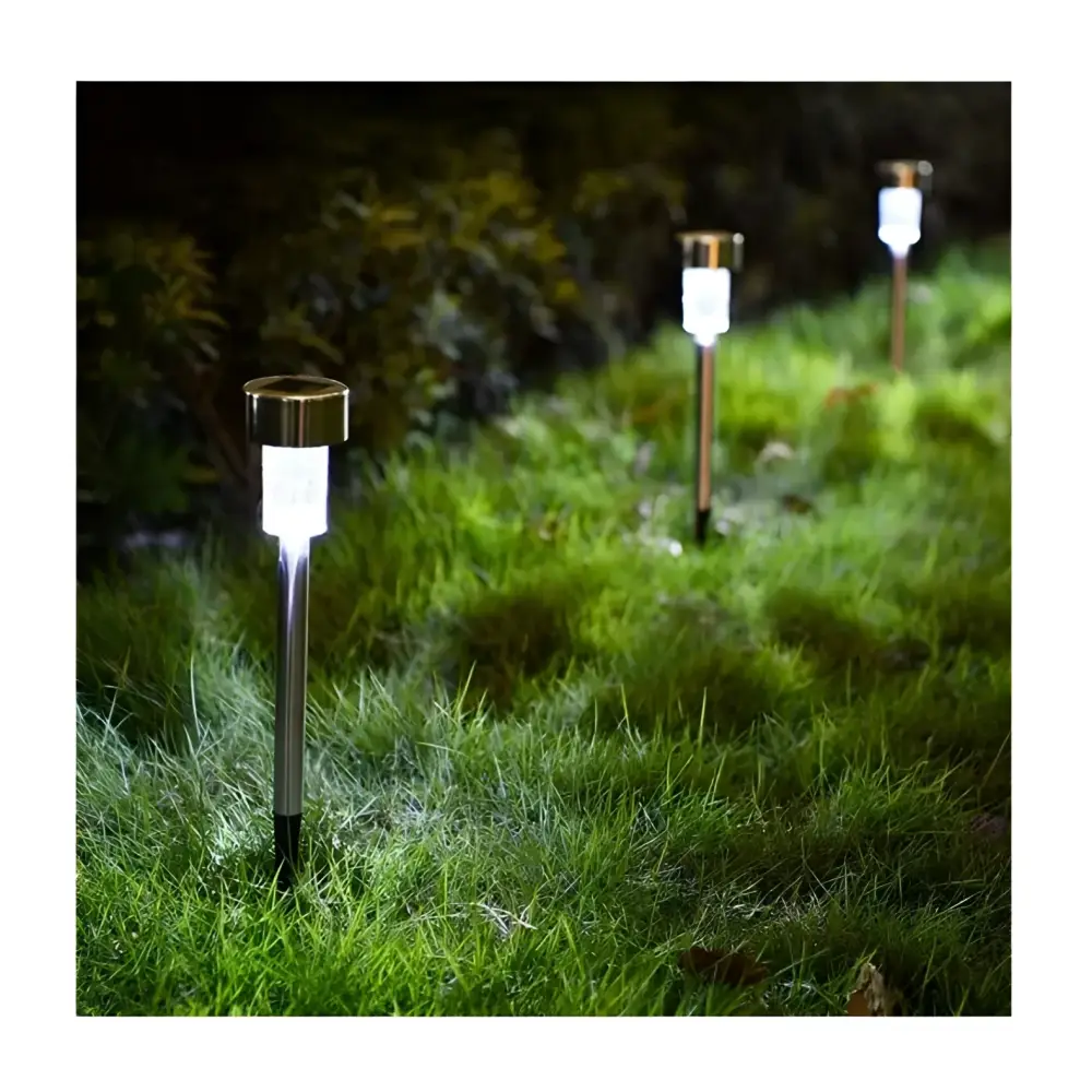 Set 10 x Lampa Solara De Gradina Inox Tip Tarus