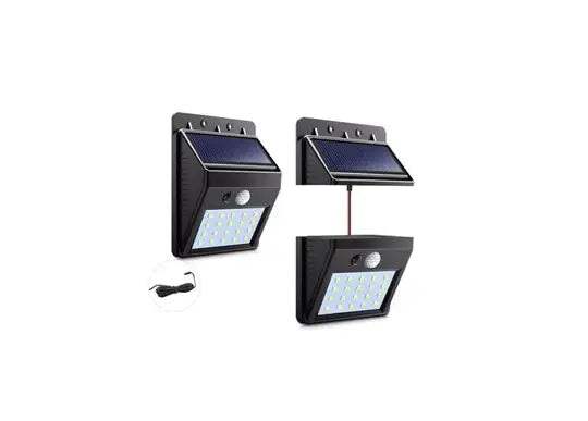 Lichidare de Stoc! Set 2x Lampa solara de perete cu senzor miscare 20 LED