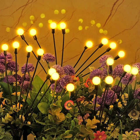 Set 4 x lampa solara pentru gradina cu bulbi - Multicolor