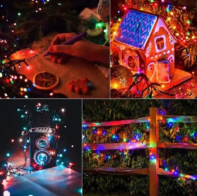 Decoratiune cu Incarcare Solara 30 Metri 300 LED - Multicolora