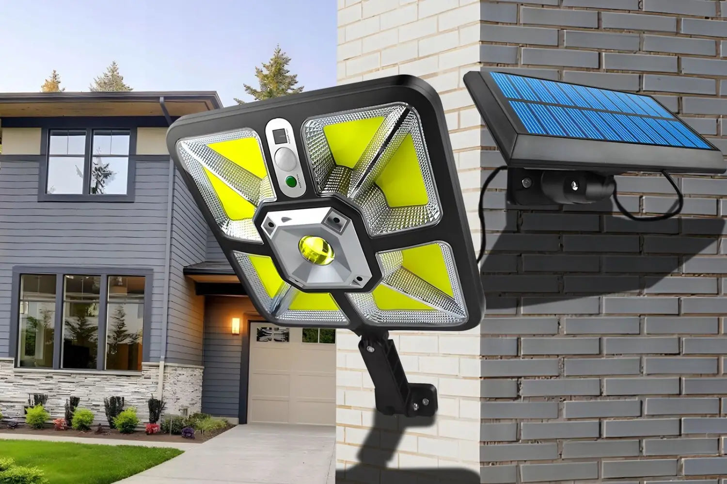 Lampa solara cu 241 LED Senzor de Miscare Telecomanda Lumina Alb Rece 600 W