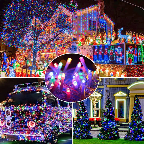 Set 2 x Decoratiune cu Incarcare Solara 50 metri 500 led - Multicolora