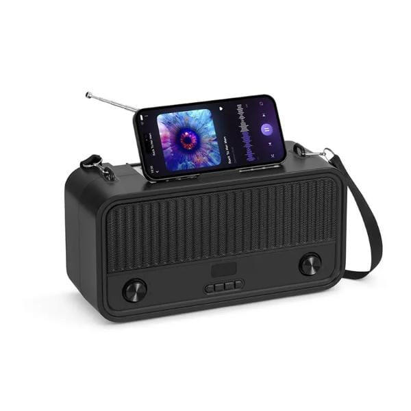 Radio Retro-Modern HF-F131 cu Panou Solar și Bluetooth – Eleganță și Funcționalitate într-un Singur Dispozitiv