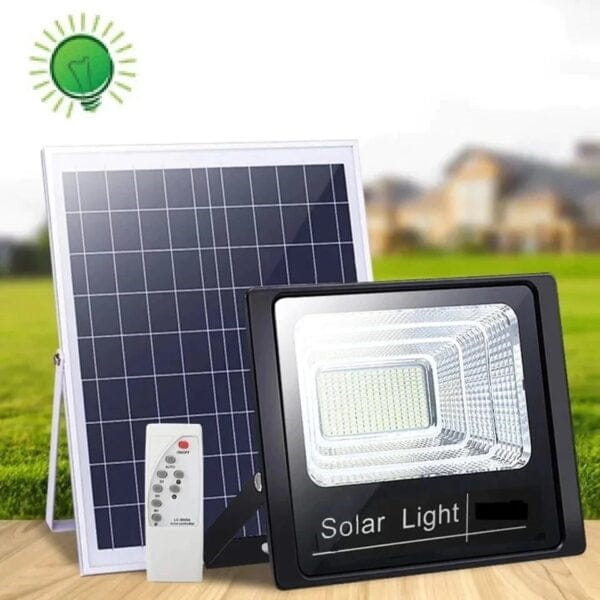 Set 2 x Proiector cu Panou Solar Telecomanda Inclusa Putere 50W