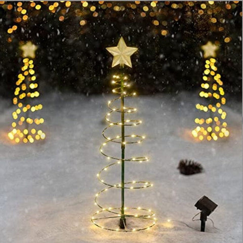 Lichidare de Stoc! Oferta 1 + 1 Decoratiune Solara 85 cm Brad cu Stea