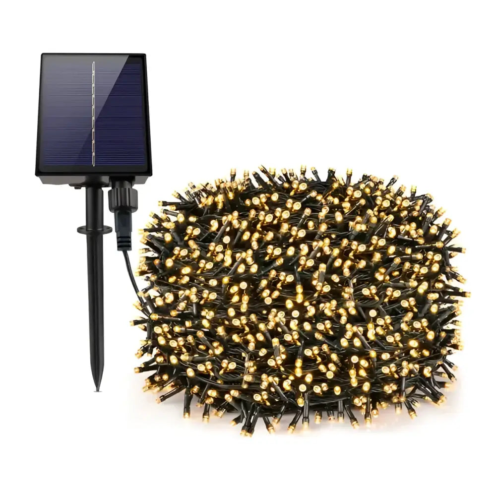 Decoratiune cu Incarcare Solara 30 Metri 300 LED - Alb Cald