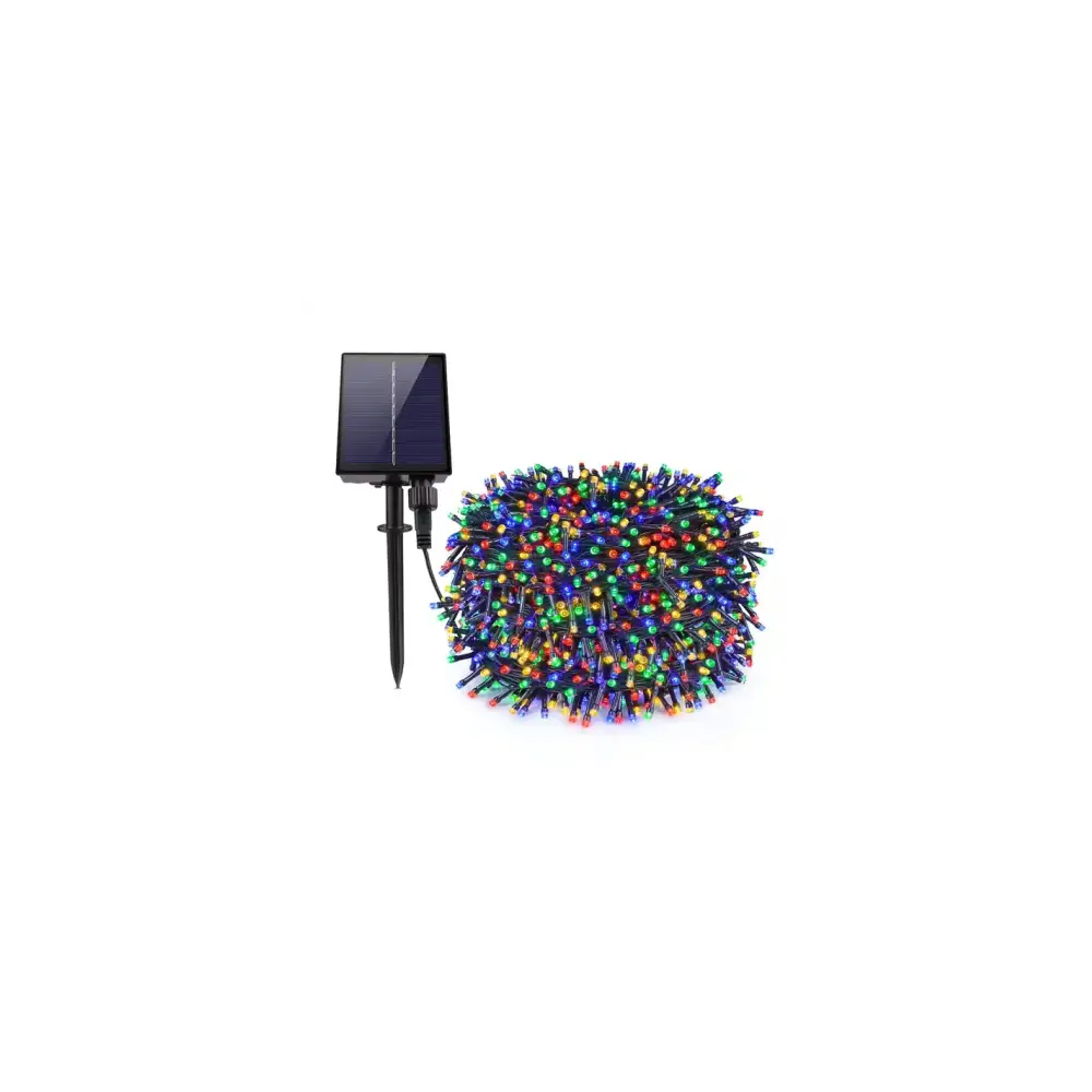 Decoratiune cu Incarcare Solara 50 metri 500 led - Diverse Culori - Multicolor
