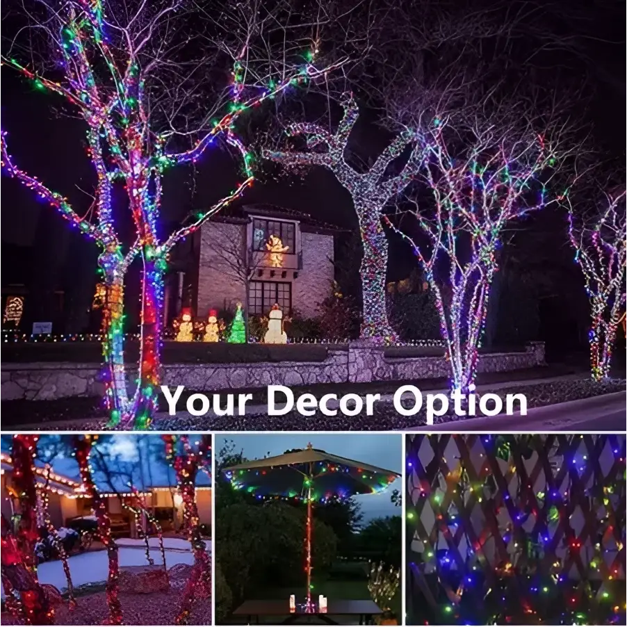 Decoratiune Solara pentru Exterior IP44 1000 led-uri 100m liniara - Multicolora