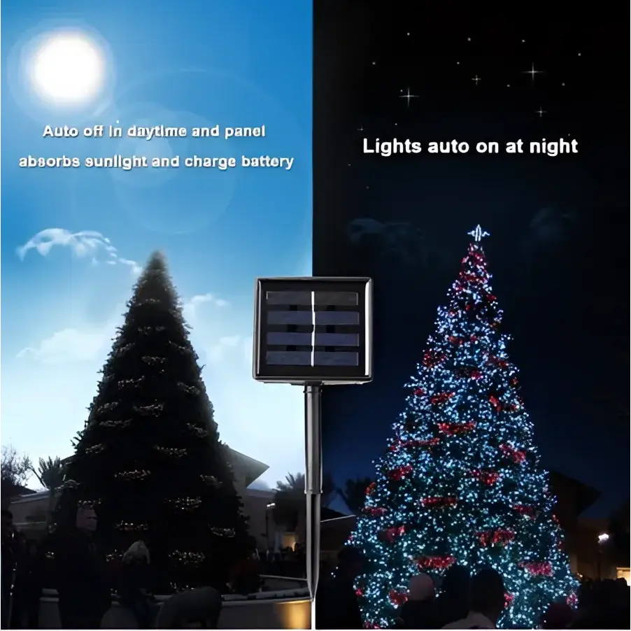 Decoratiune Solara pentru Exterior IP44 1000 led-uri 100m liniara - Multicolora