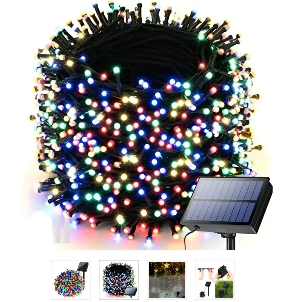 Decoratiune Solara pentru Exterior IP44 1000 led-uri 100m liniara - Multicolora
