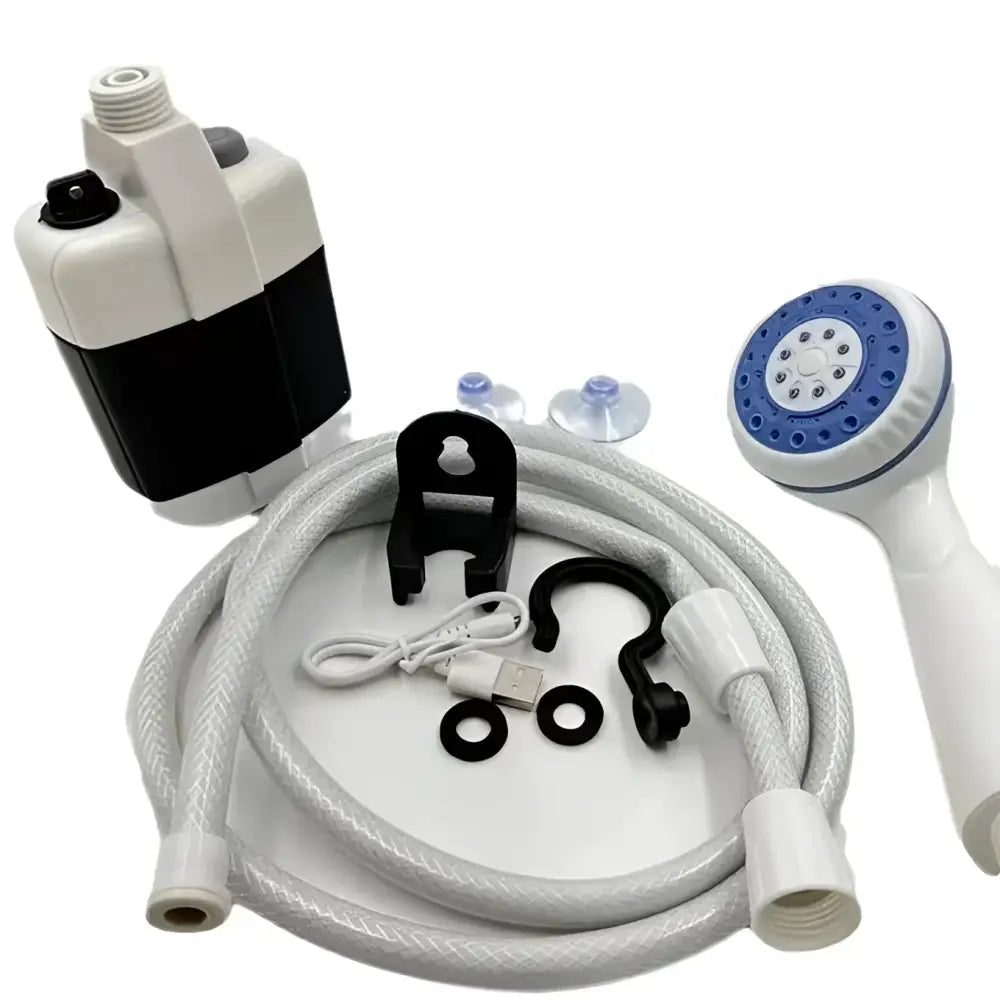 Dus Portabil cu Incarcare USB pentru Camping cu Robinet Incorporat pentru Interior/Exterior