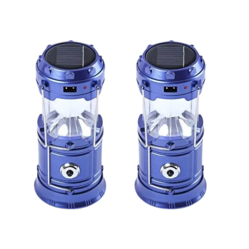 Felinar Camping LED Reincarcabil cu Lanterna Panou Solar si USB - 💥2 BUCATI💥62% REDUCERE