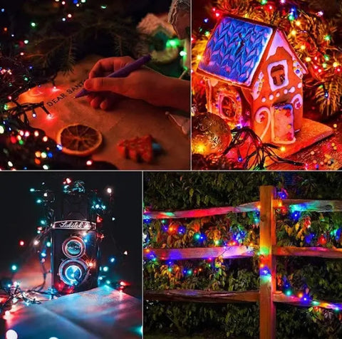 Set 2 x Decoratiune cu Incarcare Solara 50 metri 500 led - Multicolora