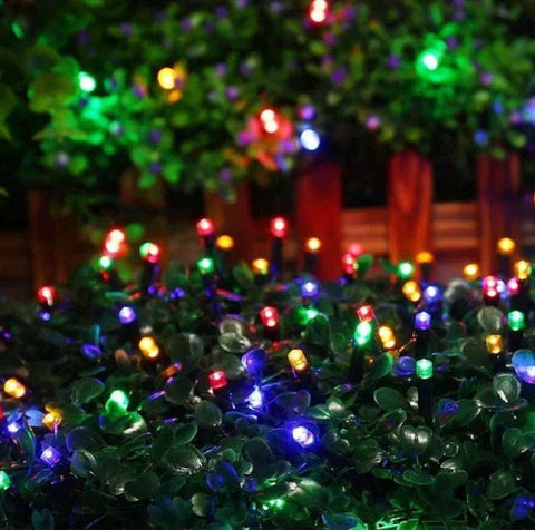 Set 2 x Decoratiune cu Incarcare Solara 50 metri 500 led - Multicolora