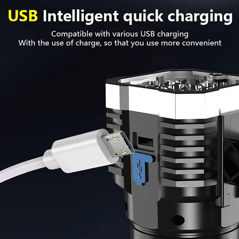 Lanterna multifunctionala 4 led usb - Articole Iluminat