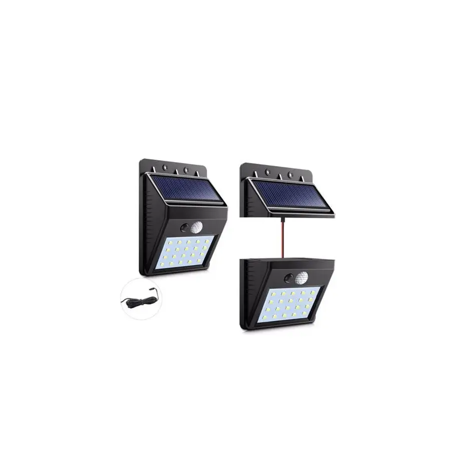 Lichidare de Stoc!Set 3 x lampa cu 20 LED - incarcare solara si senzor de miscare - Lampi Solare