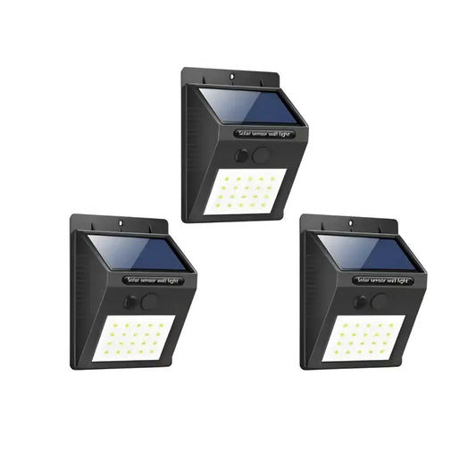 Lichidare de Stoc!Set 3 x lampa cu 20 LED - incarcare solara si senzor de miscare - Lampi Solare