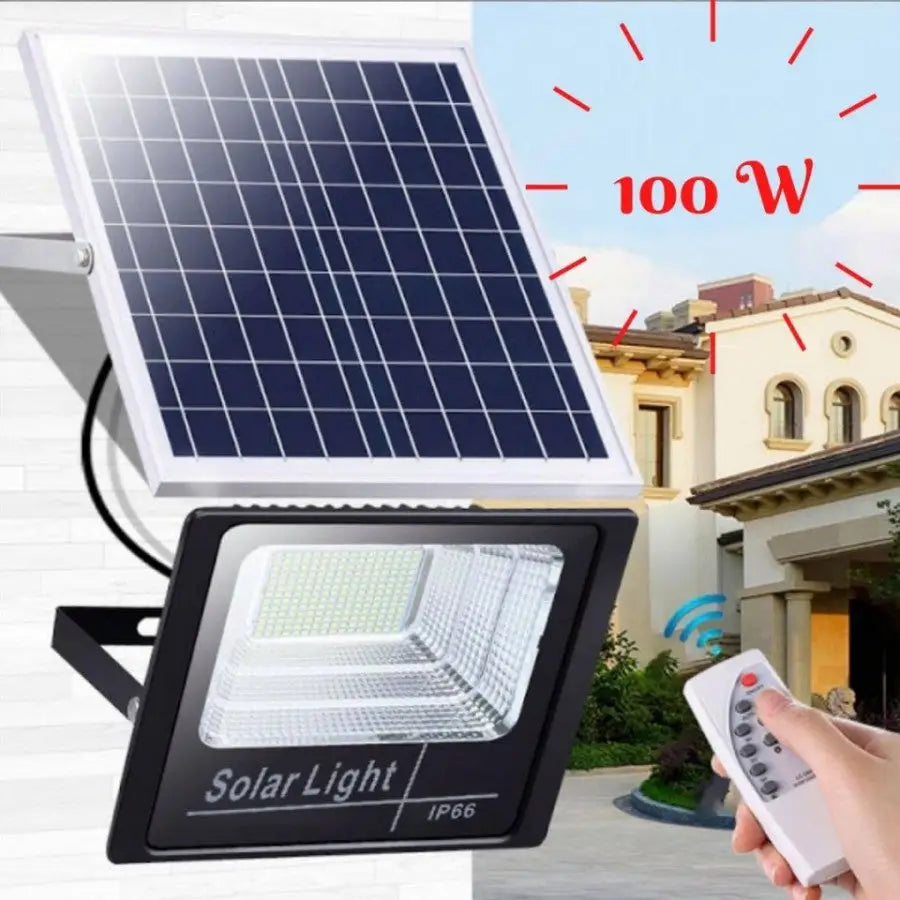 Proiector cu panou solar 100W - Lampi Solare