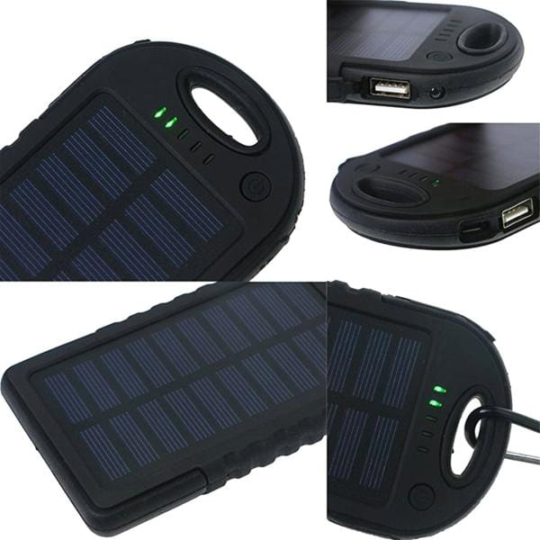 Baterie Externă Solară 20.000mAh USB,Indicator LED Rezistentă la Apă și Șocuri