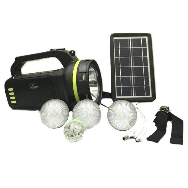 Kit solar CL-18 cu Radio Lanterna si Functie de Baterie Externa + 4 becuri