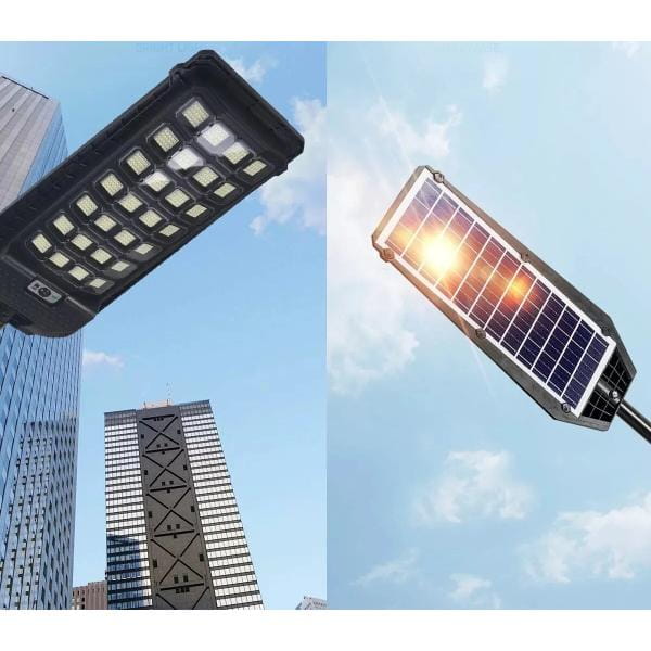 Lampă Solară Stradala 560 LED cu Senzor de Mișcare și Telecomandă IP66 600W