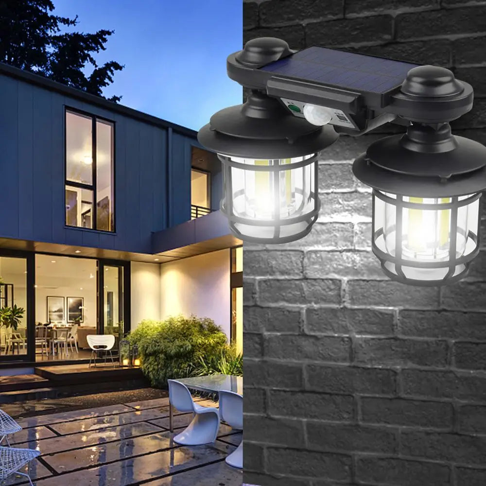 Lampa Solara tip Felinar cu Senzor de Miscare si Telecomanda – Iluminat Automat pentru Curte Alee si Gradina