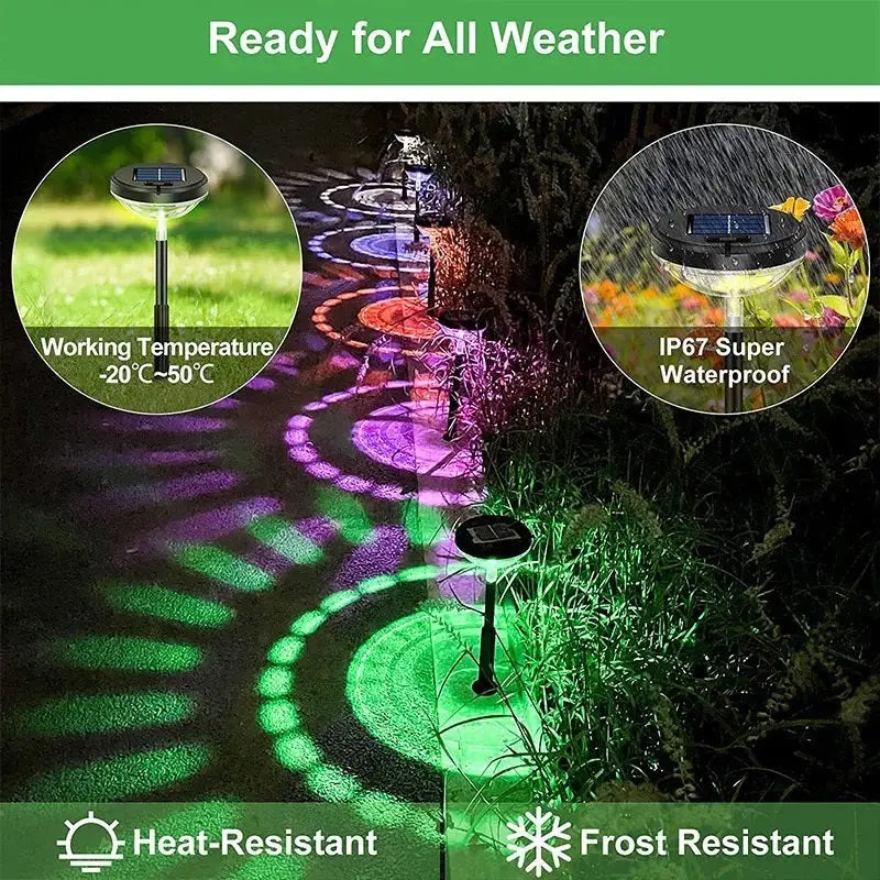Set 2 lampi solare LED RGB - Articole Iluminat