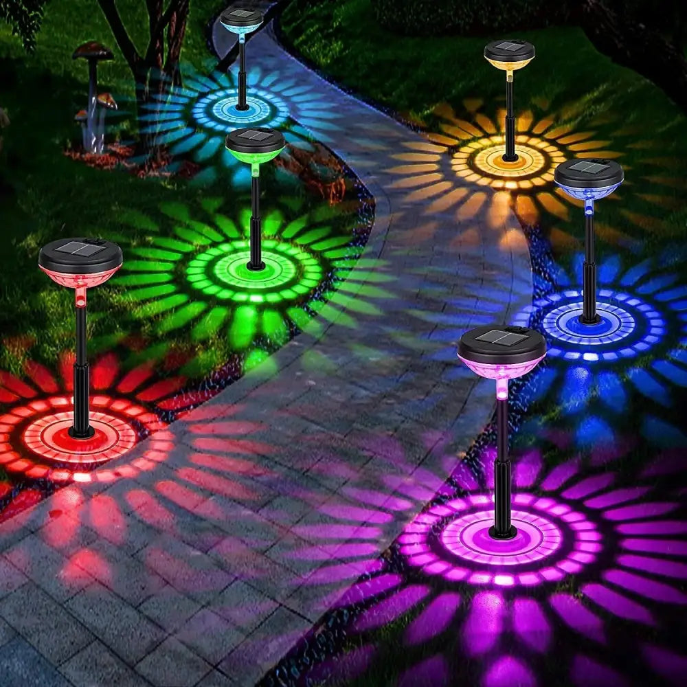 Set 2 lampi solare LED RGB - Articole Iluminat