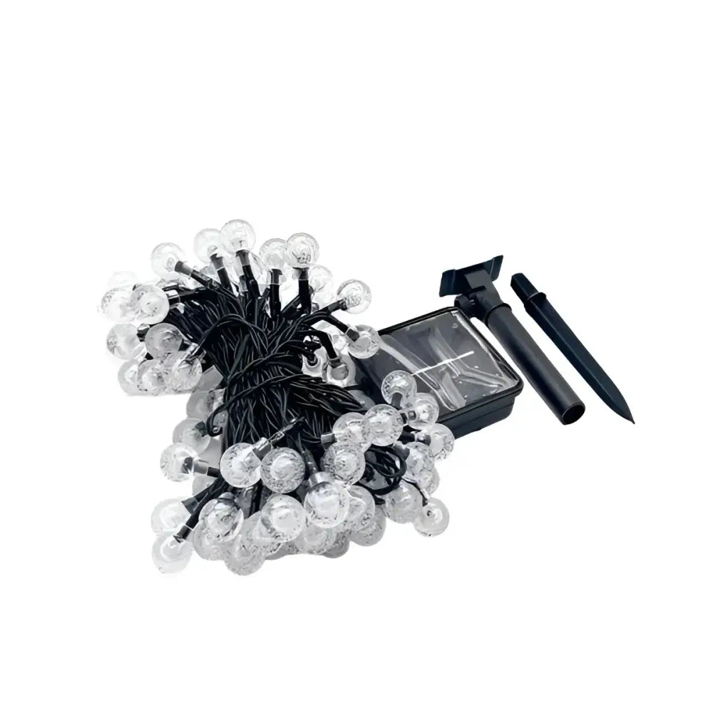 Set 2 x Decoratiune cu Incarcare Solara 5 Metri 30 Globulete - Albastru