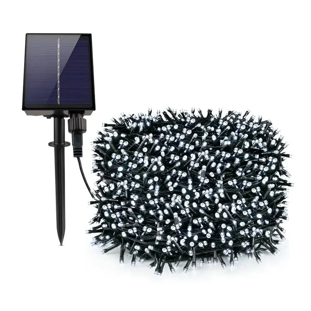 Set 2 x Decoratiune cu Incarcare Solara 50 metri 500 led - Alb Rece