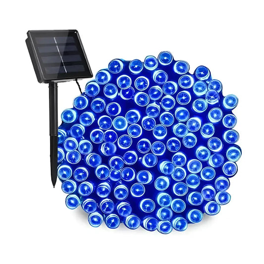 Set 2 x Decoratiune cu Incarcare Solara 50 metri 500 led - Albastru