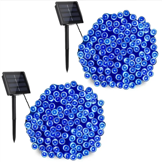 Set 2 x Decoratiune solara 30m 300 leduri - albastru