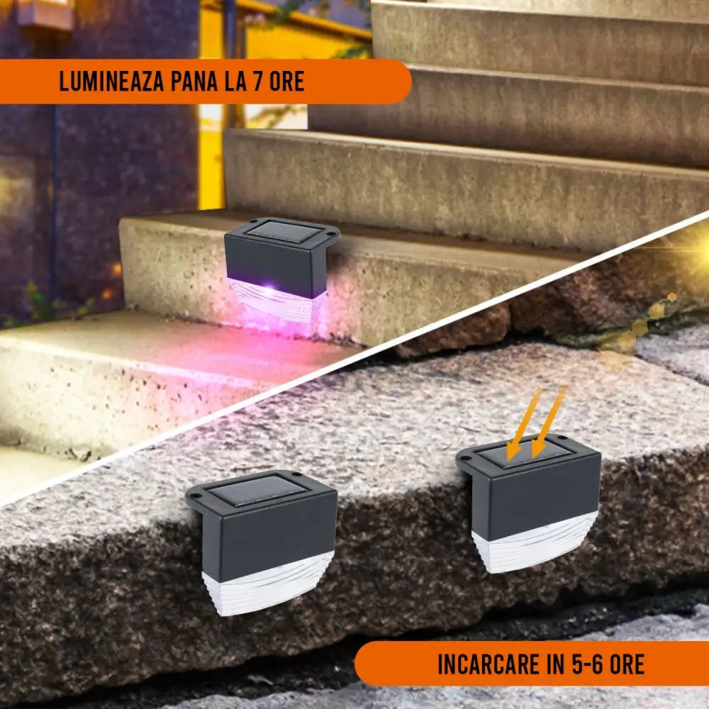 Set 2 x Lampa solara lumina LED 4 culori - Lampi Solare