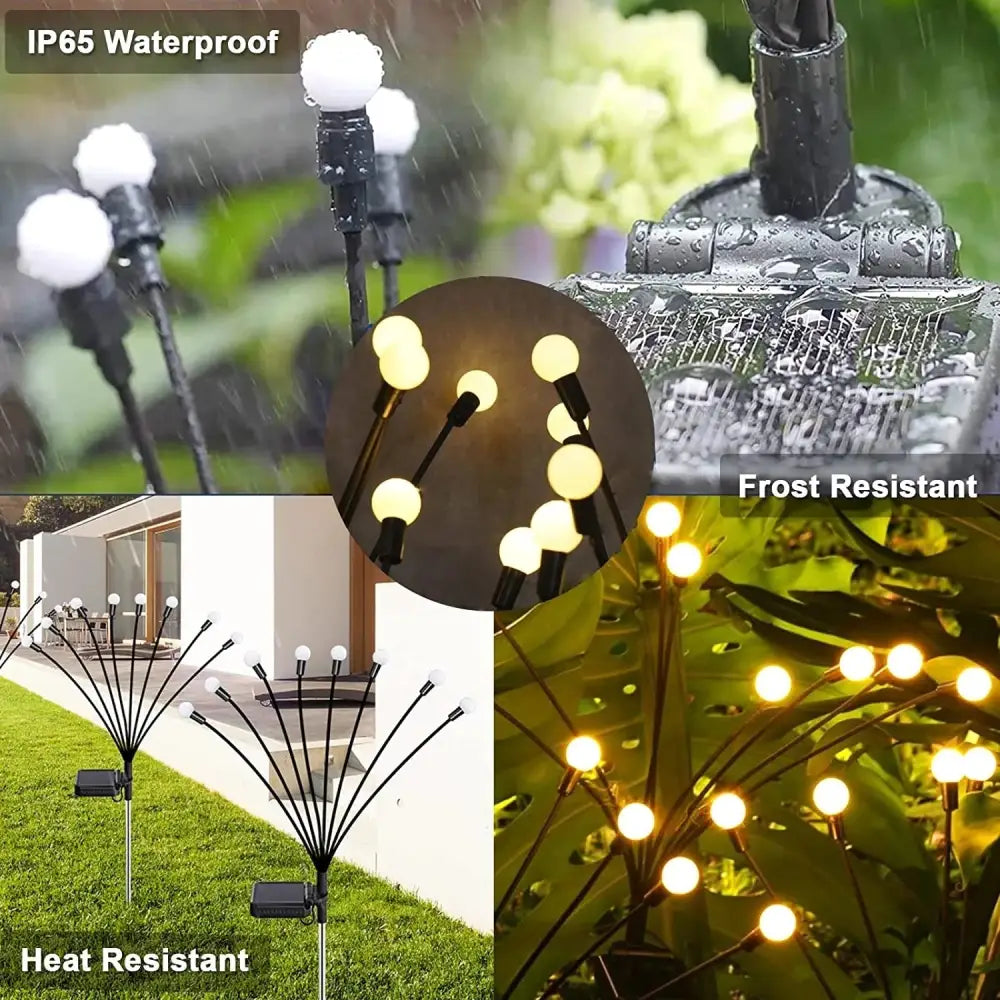 Set 2 x Lampa Solara pentru Gradina cu Bulbi Multicolor