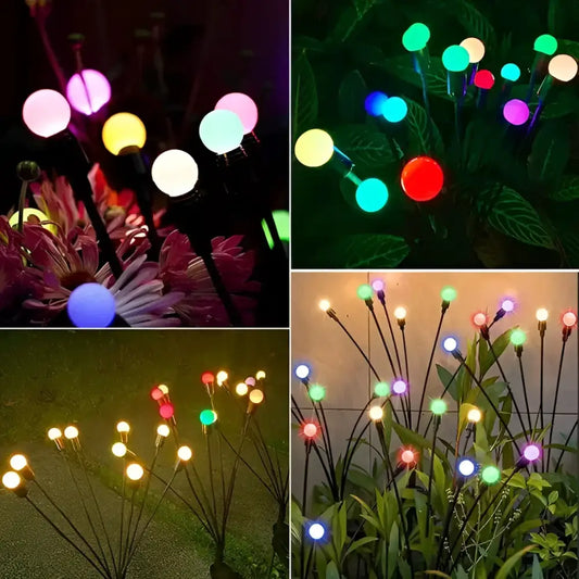 Set 2 x Lampa Solara pentru Gradina cu Bulbi Multicolor