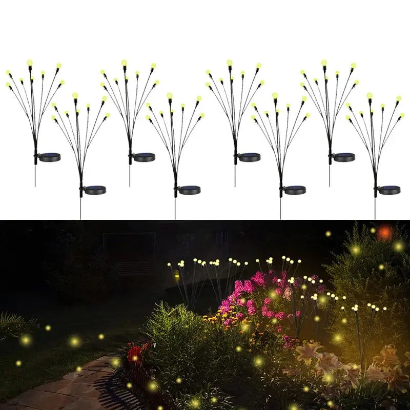 Set 2 x Lampa Solara pentru Gradina cu Bulbi Multicolor