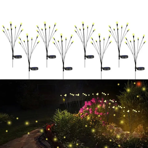 Set 2 x Lampa Solara pentru Gradina cu Bulbi Multicolor