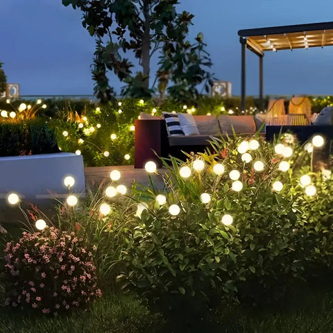 Set 2 x Lampa Solara pentru Gradina cu Bulbi Multicolor