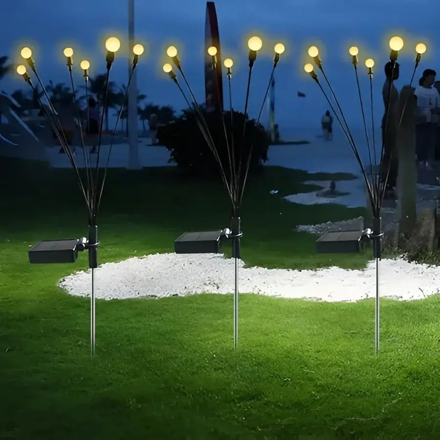Set 2 x Lampa Solara pentru Gradina cu Bulbi Multicolor