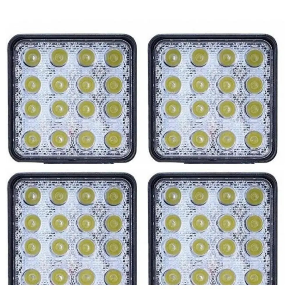 Set 4 proiectoare 16 LED 48W auto OFF-ROAD IP 67 - Articole Auto si Moto
