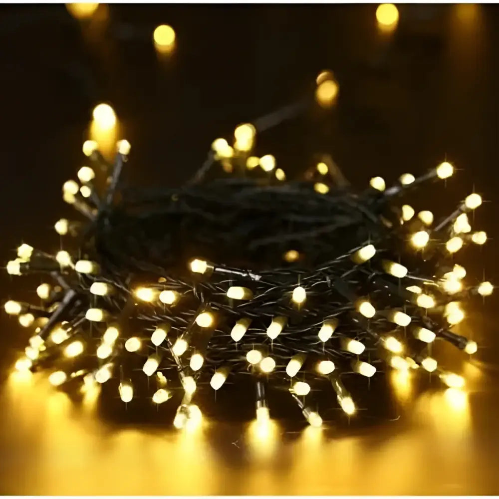 Set 4 x Decoratiune cu Incarcare Solara 100 LED 10 Metri - Alb Cald