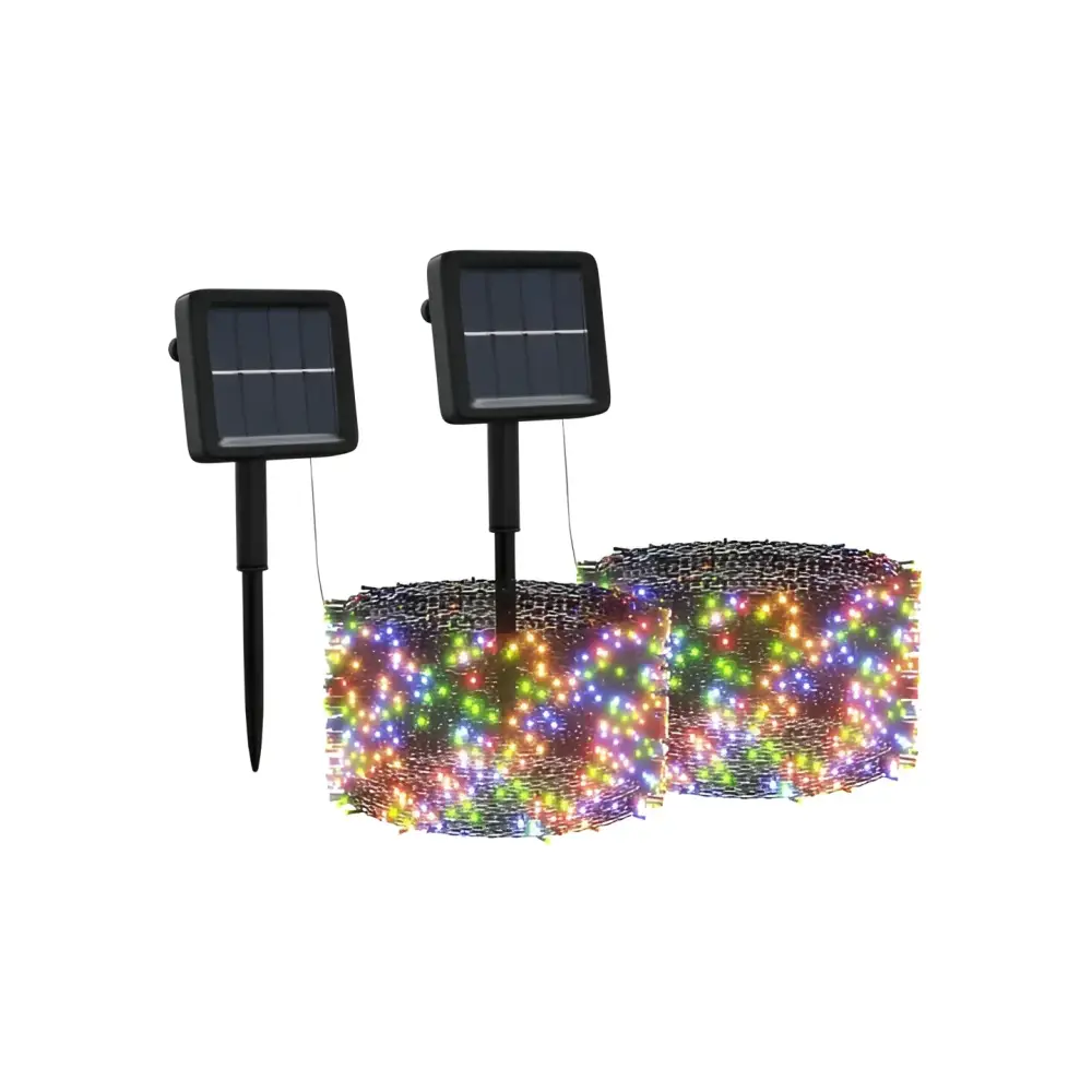 Set 4 x Decoratiune cu Incarcare Solara 100 LED 10 Metri - Multicolor