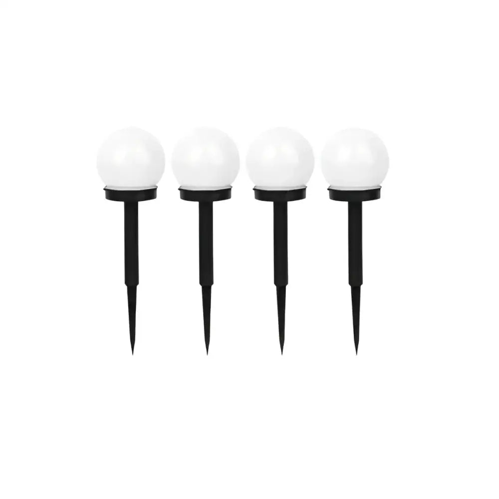 Set 4 x lampa solara tip glob pentru gradina IP44 H 33 - Articole Iluminat