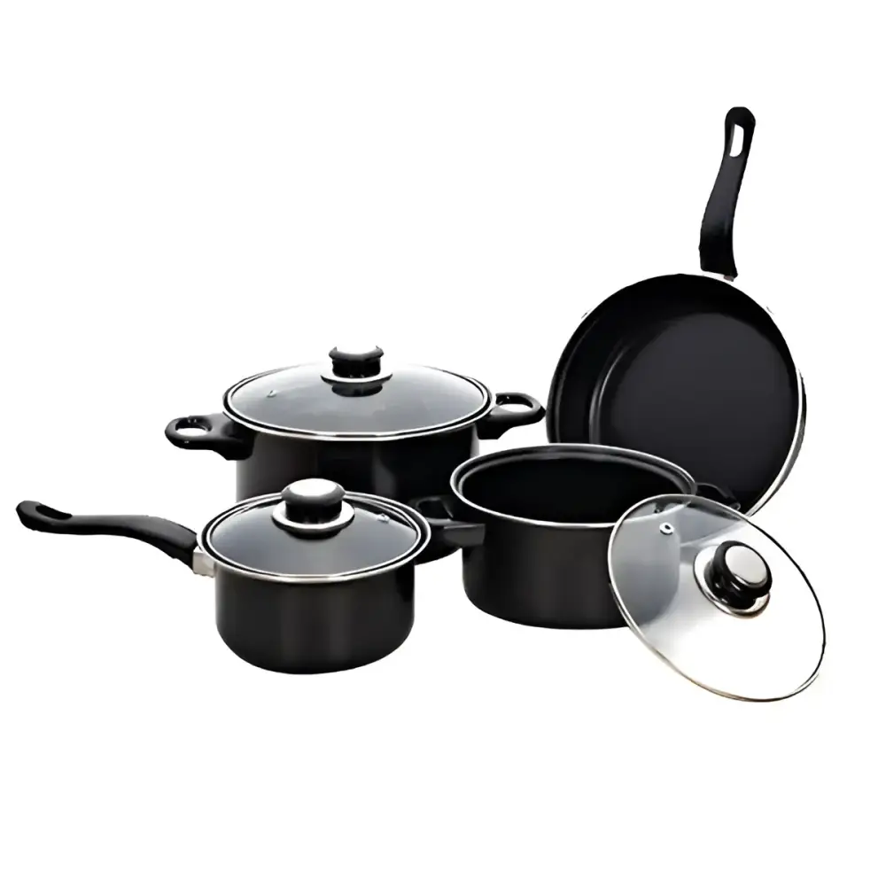 Set de Gătit 13 Piese – Oale cu Capace și Ustensile din Silicon Rezistente la Căldură Antiaderente și Perfecte pentru