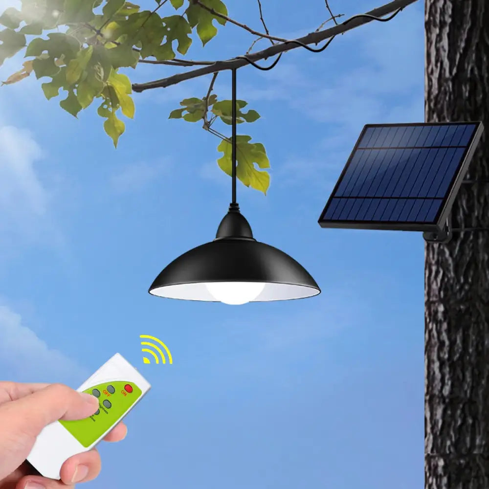Set panou solar cu 2 becuri LED cu aplica telecomanda 50W - Lampi Solare