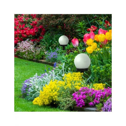 Set 5 x Lampa cu Incarcare Solara Tip Glob pentru Gradina 33 cm Rezistenta la Apa