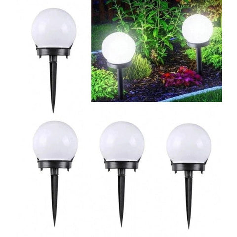 Set 5 x Lampa cu Incarcare Solara Tip Glob pentru Gradina 33 cm Rezistenta la Apa