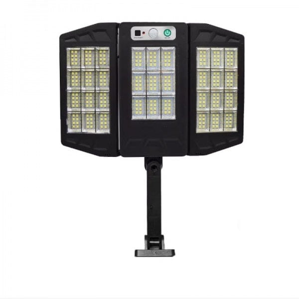 Lichidare de Stoc! Set 2 x Lampa Solara Tripla W795-9 cu Senzor de Miscare si Telecomanda 3 Moduri de Iluminare 30W